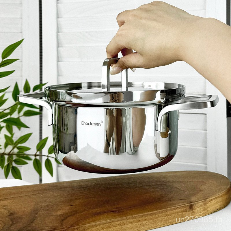 Ming สแตนเลสผันพอร์ต Zode Gai/chockmen18 หม้อสตูว์ 16c หม้อนมเหล็ก m10 หม้อซุปขนาดเล็กหมุน 2VND