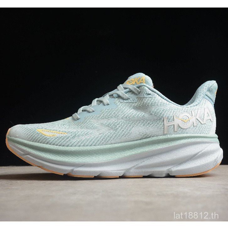 NGJX I9BA HOKA Clifton 9 Marathon Race น้ําหนักเบา Cushioning รองเท้าวิ่งผู้ชายกลางแจ้ง Mountain รอง