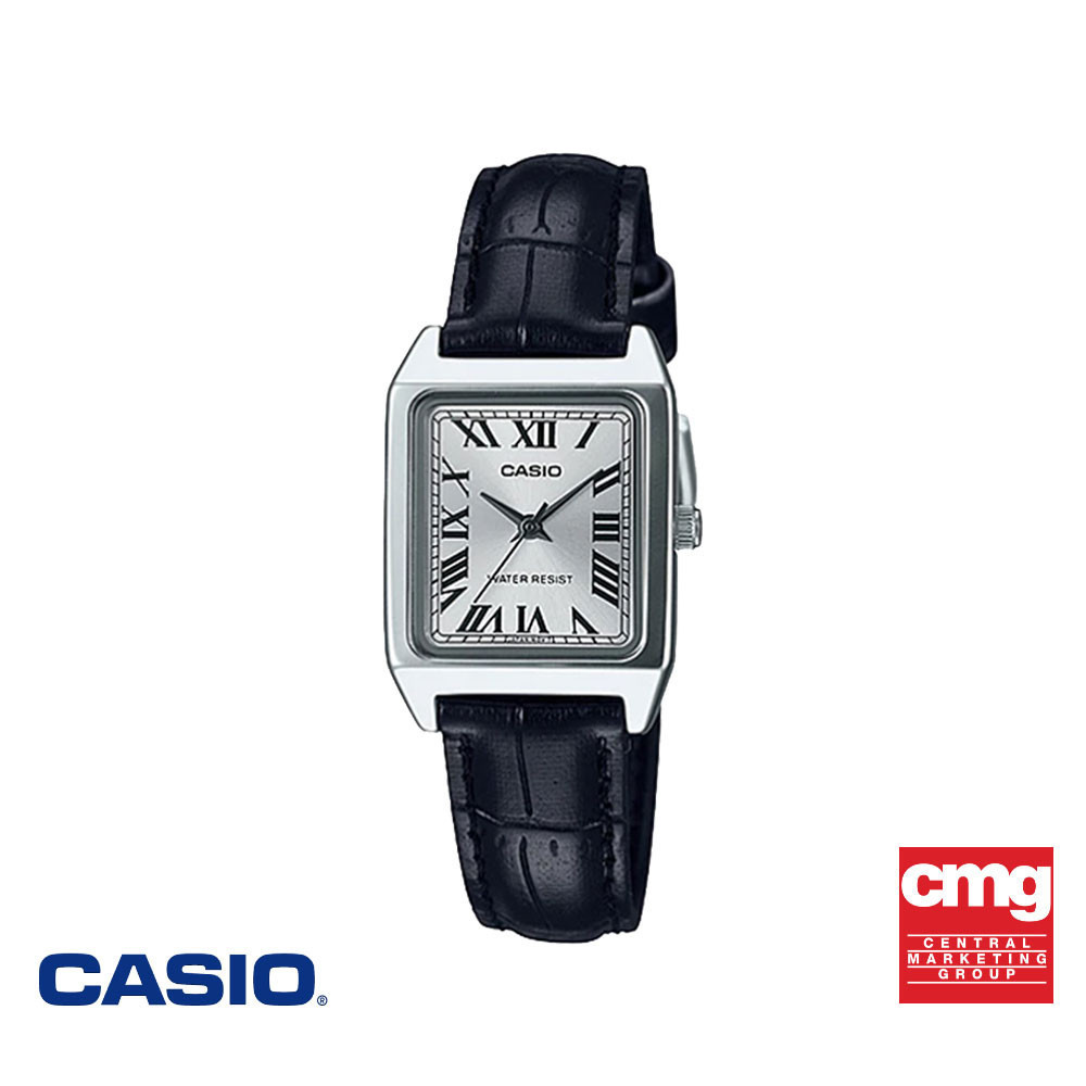 CASIO นาฬิกาข้อมือ CASIO รุ่น LTP-V007L-7B1UDF สายหนัง สีดำ