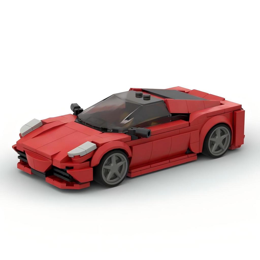 เข้ากันได้กับ Lego MOC-169888 Ferrari F430 โมเดลรถ Scuderia บล็อกตัวต่อเครื่องประดับสร้างสรรค์251215