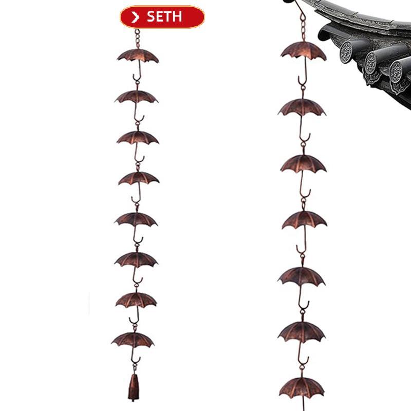 SETH Rain Chain, Metal Gutter Chain Downspout, Rain Chain สําหรับรางน้ํา, Vintage Gutter Rain Chain 