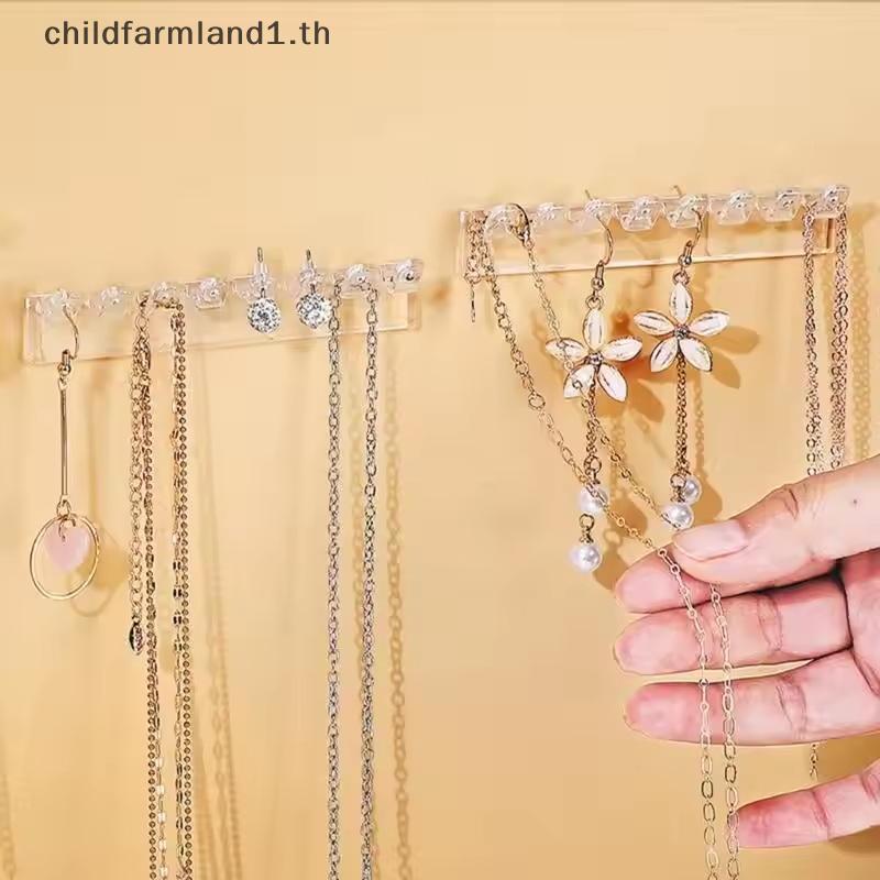 [CHL] 3 แพ็คผู้ถือสร้อยคอ,สร้อยคอติดผนัง 8 ตะขอ,สําหรับแขวนเครื่องประดับ,กําไลข้อมือ,สร้อยข้อมือและแ