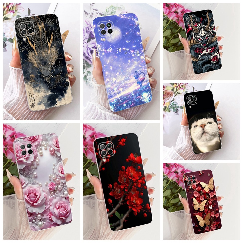 ฝาครอบใส Huawei Nova 7i กรณีแมวน่ารักแฟชั่นผีเสื้อตลกทาสีปลอก Huawei JNY-L22B JNY-L22A JNY-LX2 JNY-L