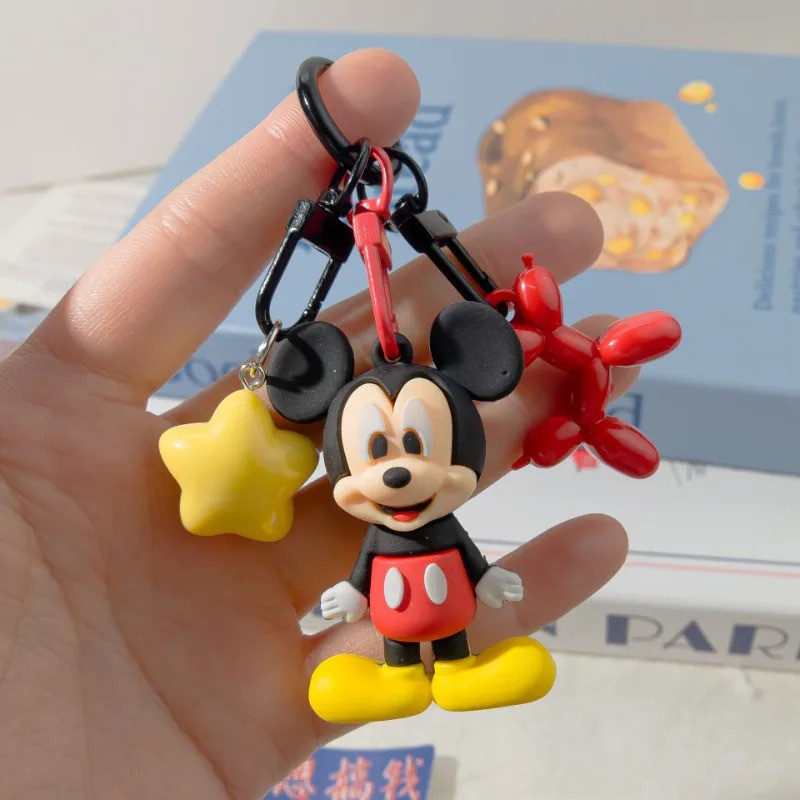 Disney Mickey Mouse พวงกุญแจน่ารัก Minnie Mouse พวงกุญแจกระเป๋าจี้ของเล่นเด็กของขวัญ