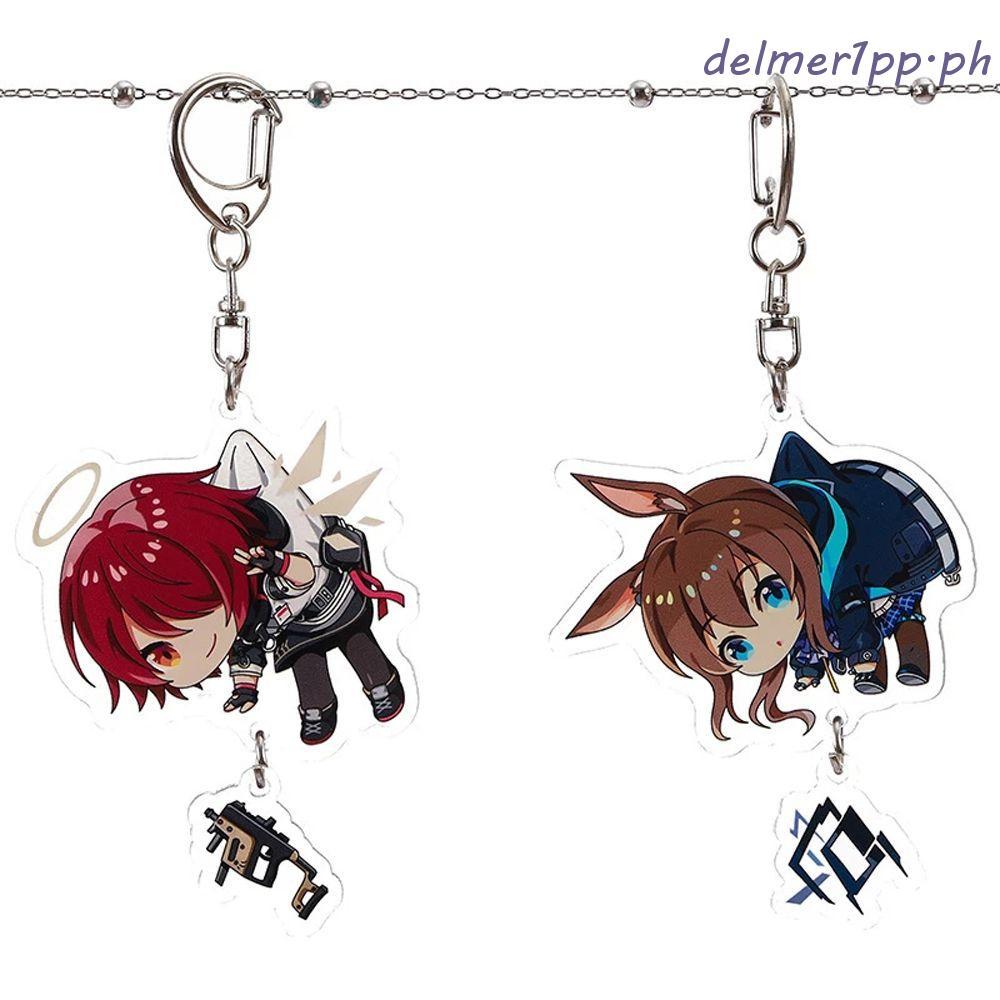 DELMERHOME Arknights Keyring Man จี้กระเป๋าน่ารัก Llaveros Amiya Lappland Key Holder