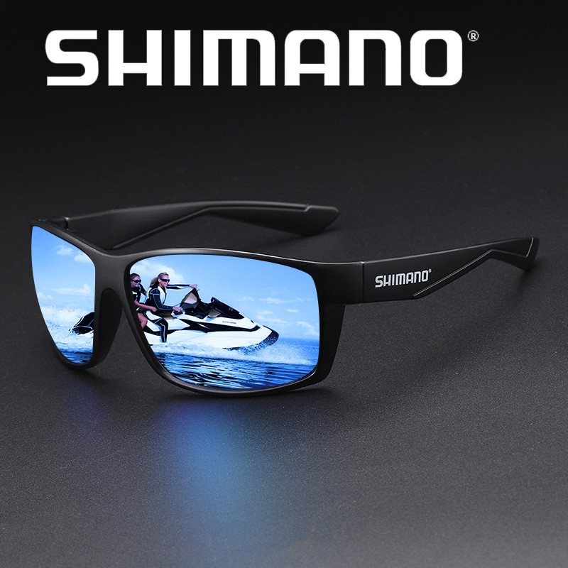 SHIMANO แว่นตากลางแจ้งโพลาไรซ์ UV400 แว่นตากันแดดกีฬาสําหรับผู้ชายผู้หญิงตกปลาขี่จักรยานขับรถเดินป่า