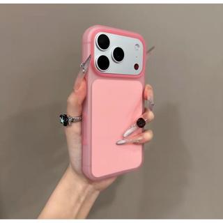 CASINGBOO - Casing HP Untuk iPhone 15 16 17 iPhone 15 16 17 Pro MAX  Casing pelindung bingkai foto besar warna solid silikon, casing ponsel tahan benturan seperti jeli cair yang terasa di kulit.