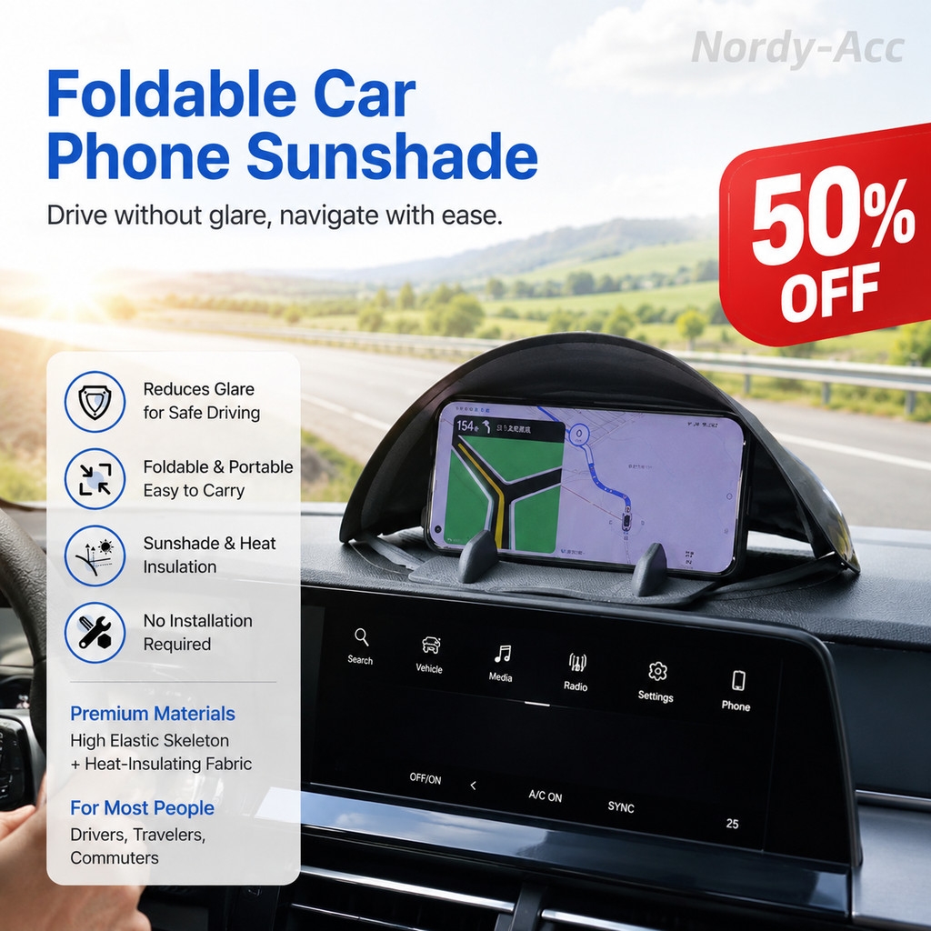 รถ GPS SUN SHADE พับ Anti Glare Navigator Sun Hood Universal โทรศัพท์มือถือ GPS ป้องกันหน้าจอ Light Blocking Shield แบบพกพา Auto อุปกรณ์ตกแต่งภายใน