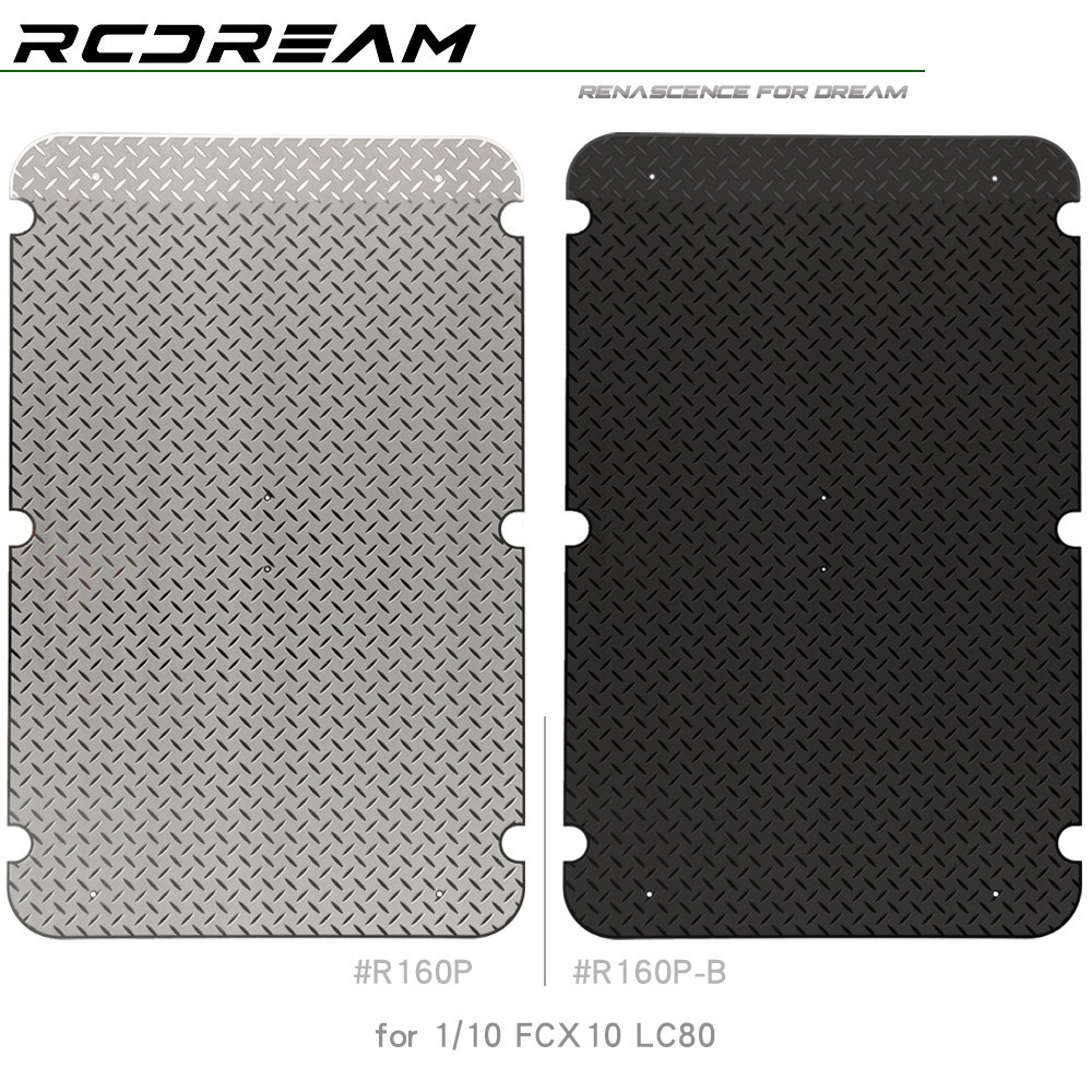 แร็คกระเป๋าหลังคาโลหะแผ่นด้านล่างสําหรับ 1/10 FMS FCX10 LC80 RC Crawler รถ