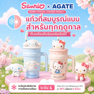 กระบอกน้ำ ขวดน้ำเก็บอุณหภูมิลาย Sanrio เป็นสแตนเลส 316 เก็บร้อน ใช้ได้หลายครั้ง ด้ามจับหนา พร้อมฝาปิด น่ารัก ทรงสวย