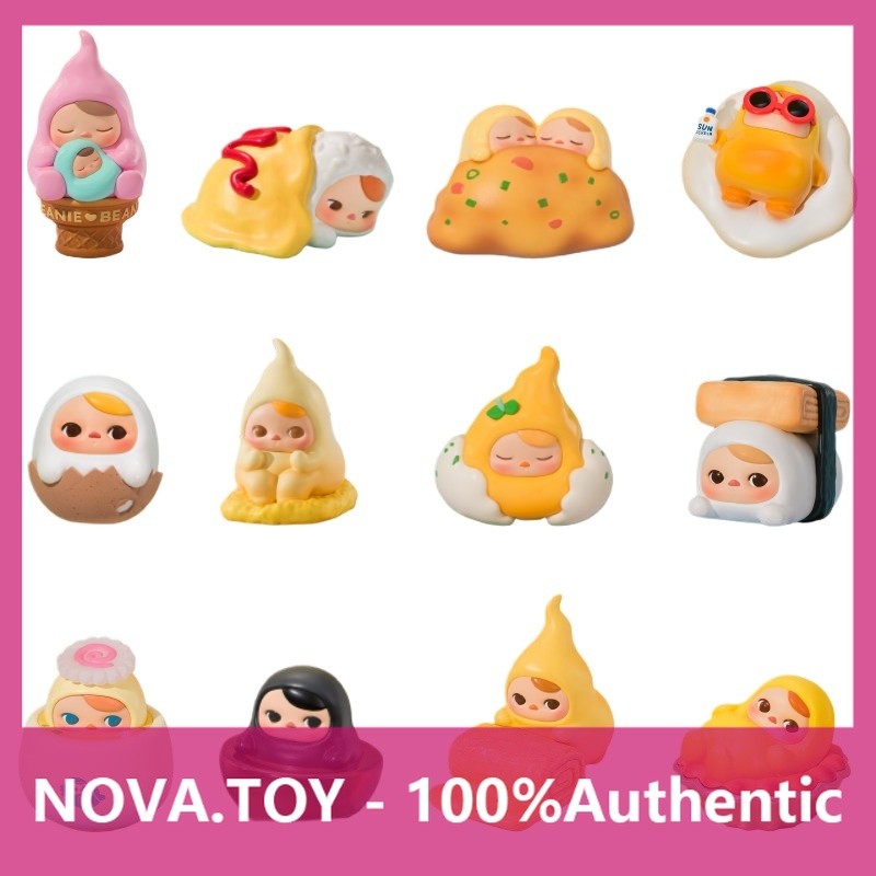 P POPMART PUCKY Egg Bean Series รูปกล่องลึกลับตกแต่ง