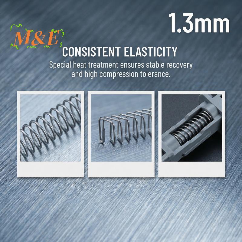 [M&E] สปริงสี่เหลี่ยมสี่เหลี่ยมกลสแตนเลส 1.3x9x25x245MM สําหรับใช้ในอุตสาหกรรมและอิเล็กทรอนิกส์ [ใหม