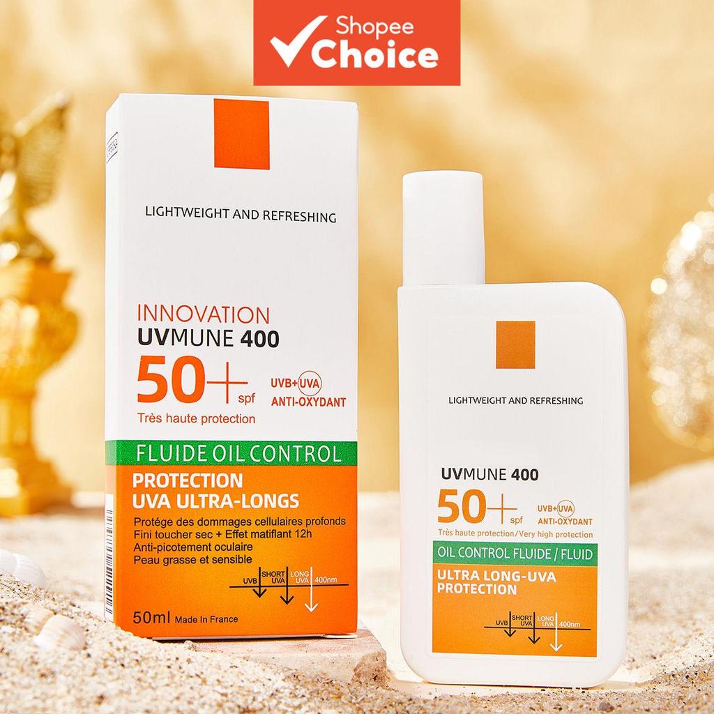 Anthelios UVMUNE 400 สําหรับผิวเป็นสิว/ผิวมัน ควบคุมมัน FLUID SPF50+ (50มล.) ครีมกันแดด