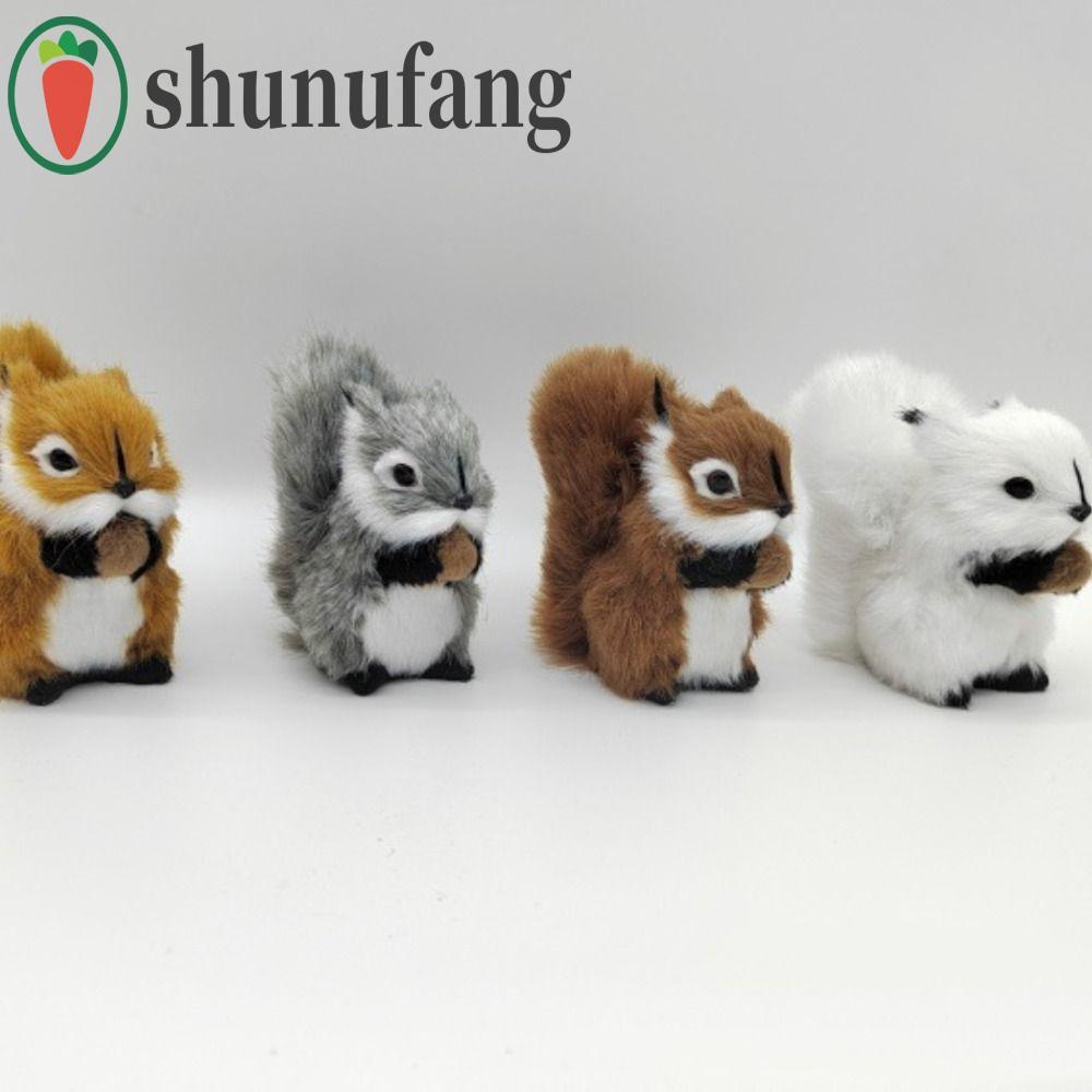 ตุ๊กตากระรอก สีขาวท้องนุ่ม ของเล่นยัดไส้การ์ตูนคอลเลกชัน ตกแต่งปัจจุบัน