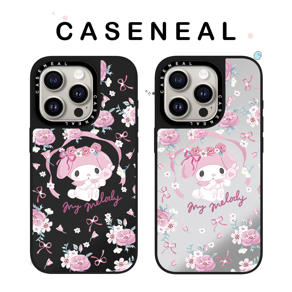CASENEAL ดอกไม้ Melody กระจกโปร่งใสเคสโทรศัพท์เหมาะสําหรับ iPhone 17ProMax 17pro 17 air 16promax 16 15promax 15 14promax 13 13promax แฟชั่น Anti Drop Hard Case