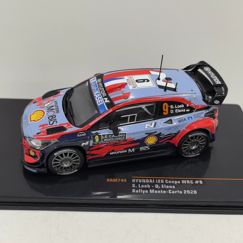 [สินค้าพร้อม 1 รายการ] IXO 1/43 #9 HYUNDAI i20 WRC 2020 HYUNDAI Rally Car Model Alloy Front Cover Pa