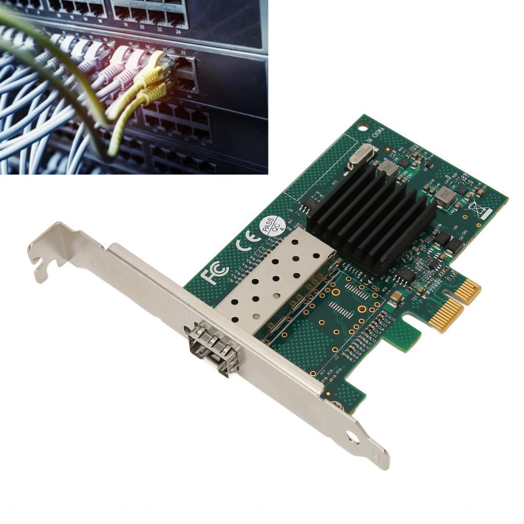 Yanmis 1000Mbps PCIe SFP การ์ดเครือข่าย 82576EB อะแดปเตอร์อีเธอร์เน็ตพอร์ตเดียว PCI Express LAN สําห