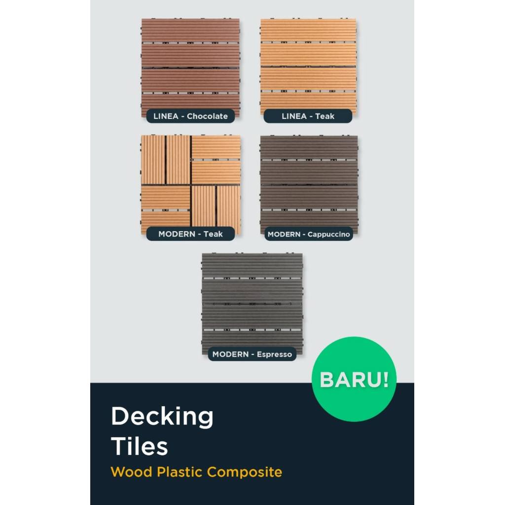 NOX WOODEN FLOOR DECK TILE WPC DECKING TILE DIY ภายนอกในร่มกันน้ํา