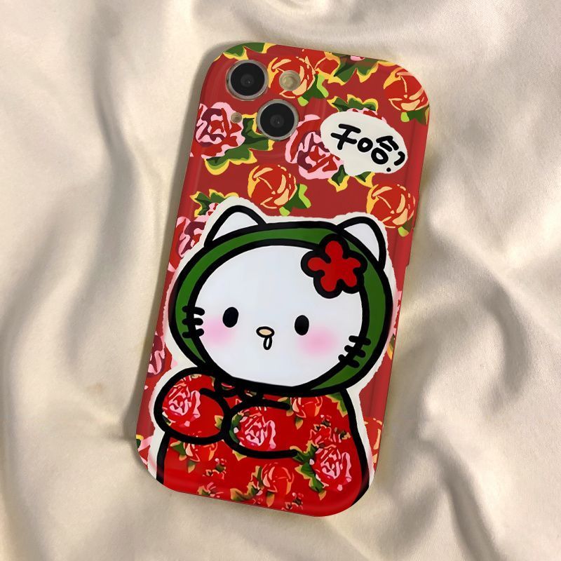 Huahua kt Cat Apple，Soft iPhone เคสโทรศัพท์แบบรวมทุกอย่าง