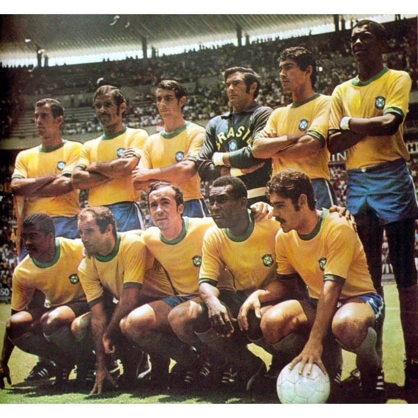 เสื้อทีมชาติบราซิล ย้อนยุคปี 1970 เปเล่หมายเลข 10 สำหรับสะสมหรือนำมาสวมใส่ ราคา ถูกที่สุด ดีลบีเคเค แกลเลอรีภาพที่ 7