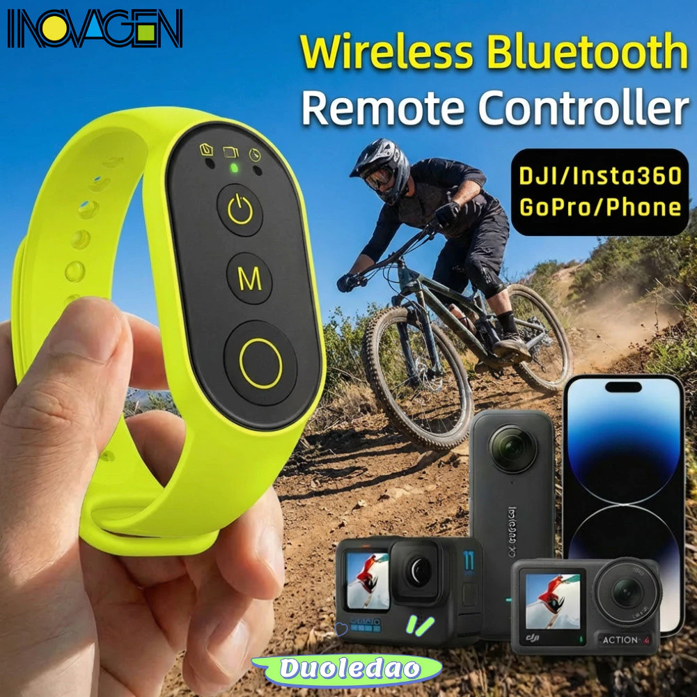 INOVAGEN รีโมทบลูทูธสร้อยข้อมือสำหรับ DJI/Insta360/GoPro/Phone