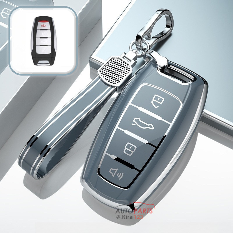 โลหะผสมรีโมทกุญแจรถฝาครอบ TPU Key Shell Keyless Key Fob สําหรับ Haval F7 H6 H7 H4 H9 Jolion Dargo Ho