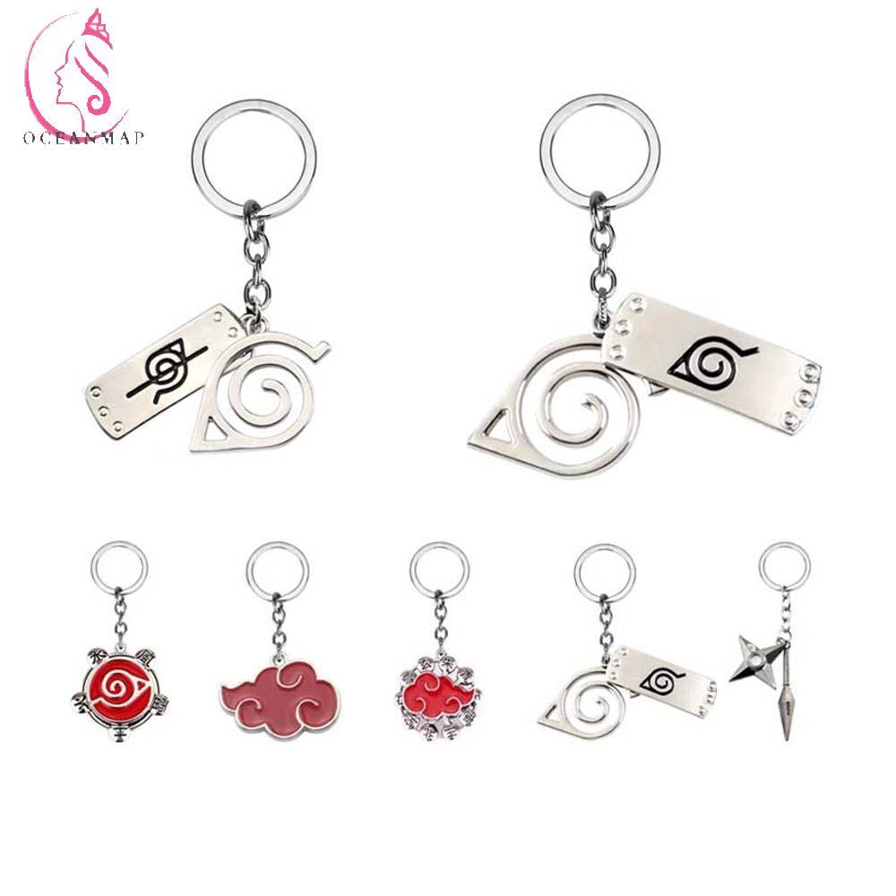 OCEANMAP Naruto Key Rings พวงกุญแจกระเป๋าจี้ของขวัญโลหะพวงกุญแจรถพวงกุญแจการ์ตูน Naruto