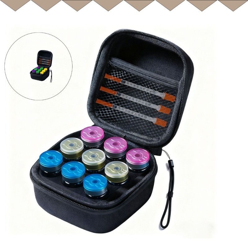 WELL กันกระแทก Travel Supply Case Stores 9 Cooling Vials Securely Leakproof ตู้เย็น Organizers สําหร