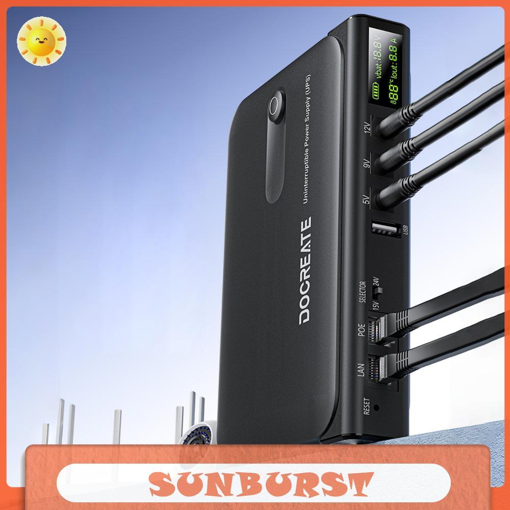 Mini DC UPS เครื่องสํารองไฟโดยไม่ต้องใช้แบตเตอรี่ Multi-Voltage Mini DC UPS แบตเตอรี่สํารองรองรับ 5 