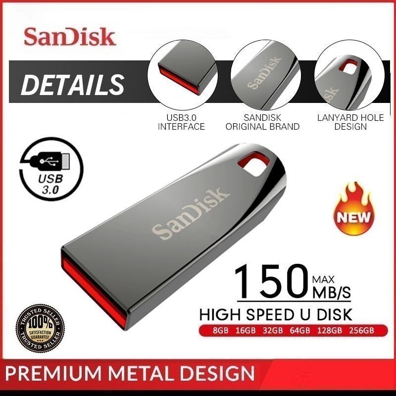 SANDISK FlashDrive แฟลชไดร์ฟ 
 CRUZER FORCE USB3.0 (SDCZ71-B35) Flashdrive แฟลชไดร์ 8GB16GB32GB64GB