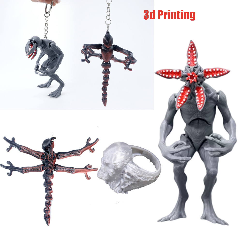 3d การพิมพ์คนแปลกหน้าฤดูกาล 5 Action Figure Demogorgon Mind Flayer พวงกุญแจรุ่นของเล่น