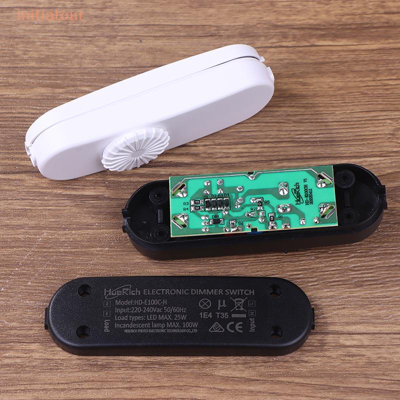[Initiatour] EU LED Dimmer 120V/220V Full Range Rotary Dimmer โคมไฟอินไลน์สําหรับโคมไฟตั้งโต๊ะ / โคม