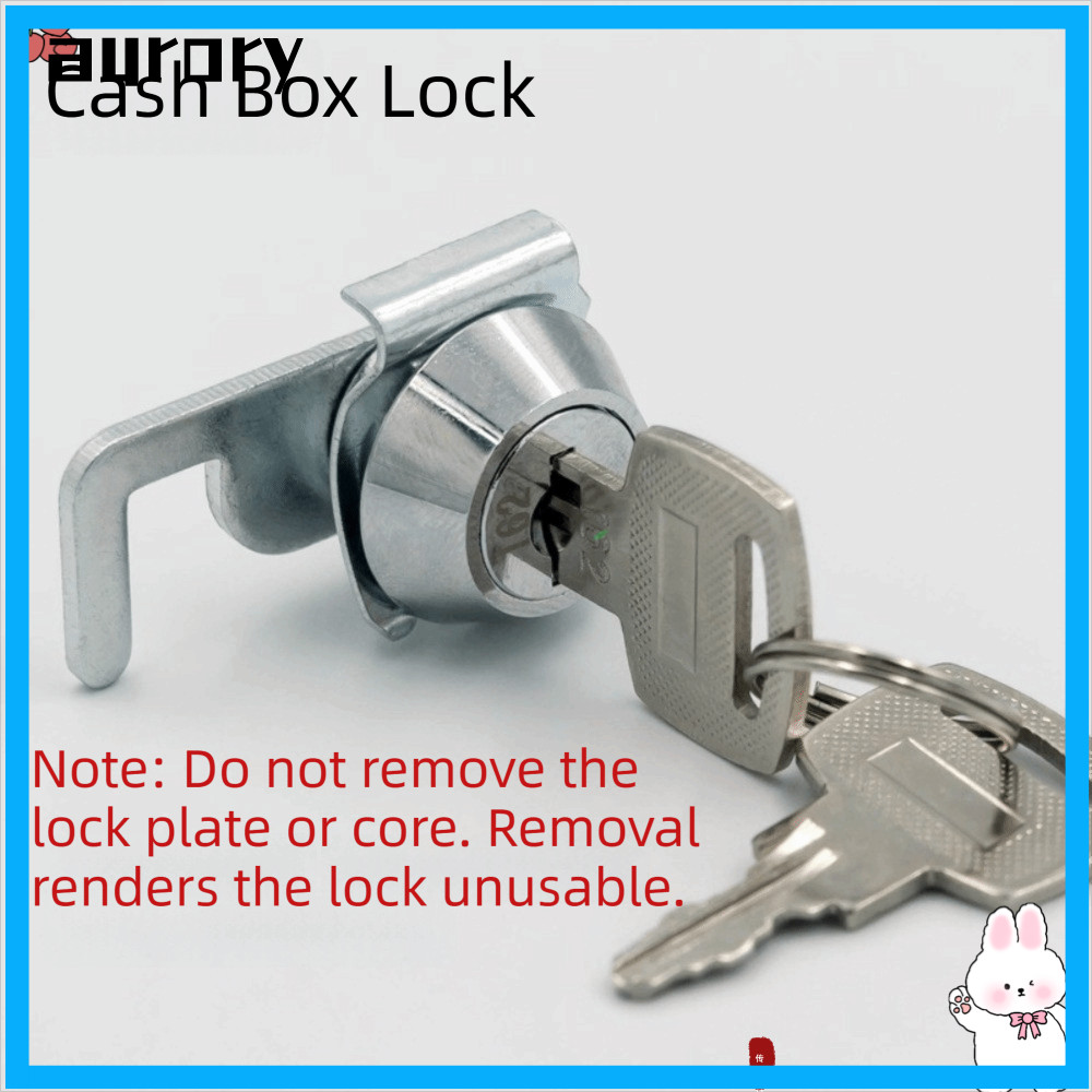 AURORY Mini Cam Lock พร้อม Quick Clip, Rust-Resistant Silver Cash Box Lock, Lock Metal Cabinet with 