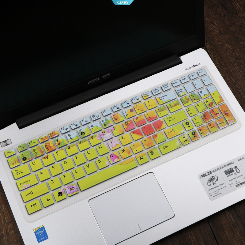 Perfect-Fit Anti-Dust Keyboard Skin สําหรับ ASUS K550V R510L X502C F502C - 15.6 นิ้วแล็ปท็อปแผ่นป้อง