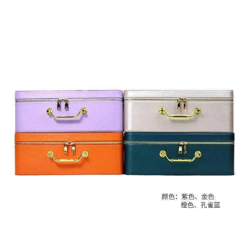 แหวนกล่องเก็บเครื่องประดับหนัง PU แบบพกพา High-End สร้อยข้อมือกล่องเก็บสร้อยคอเครื่องประดับต่างหูต่า