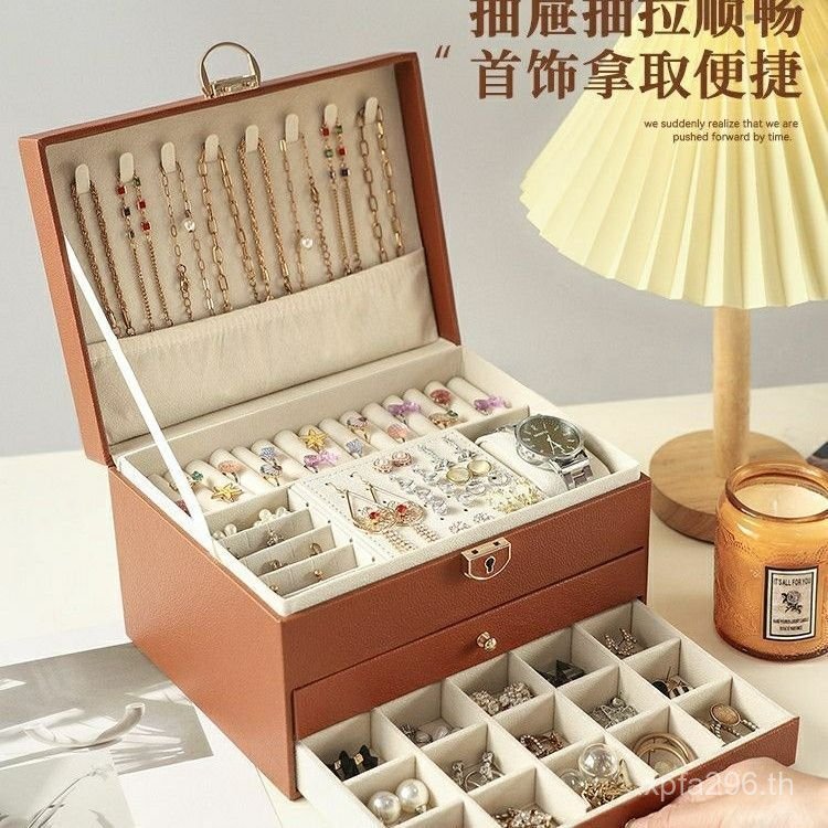 Multi-Layer Anti-Oxidation เครื่องประดับ Wenwan Heavy Object สร้อยคอล็อคราคาแพงสร้อยข้อมือจีนกล่องเค