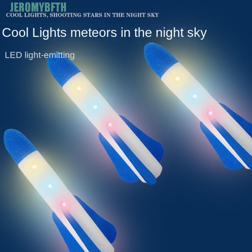 JEROMYBF เท้าเหยียบของเล่นกีฬาไฟกระพริบความปลอดภัยปรับเด็กเด็กชายและเด็กหญิงกลางแจ้ง Air Rocket Laun