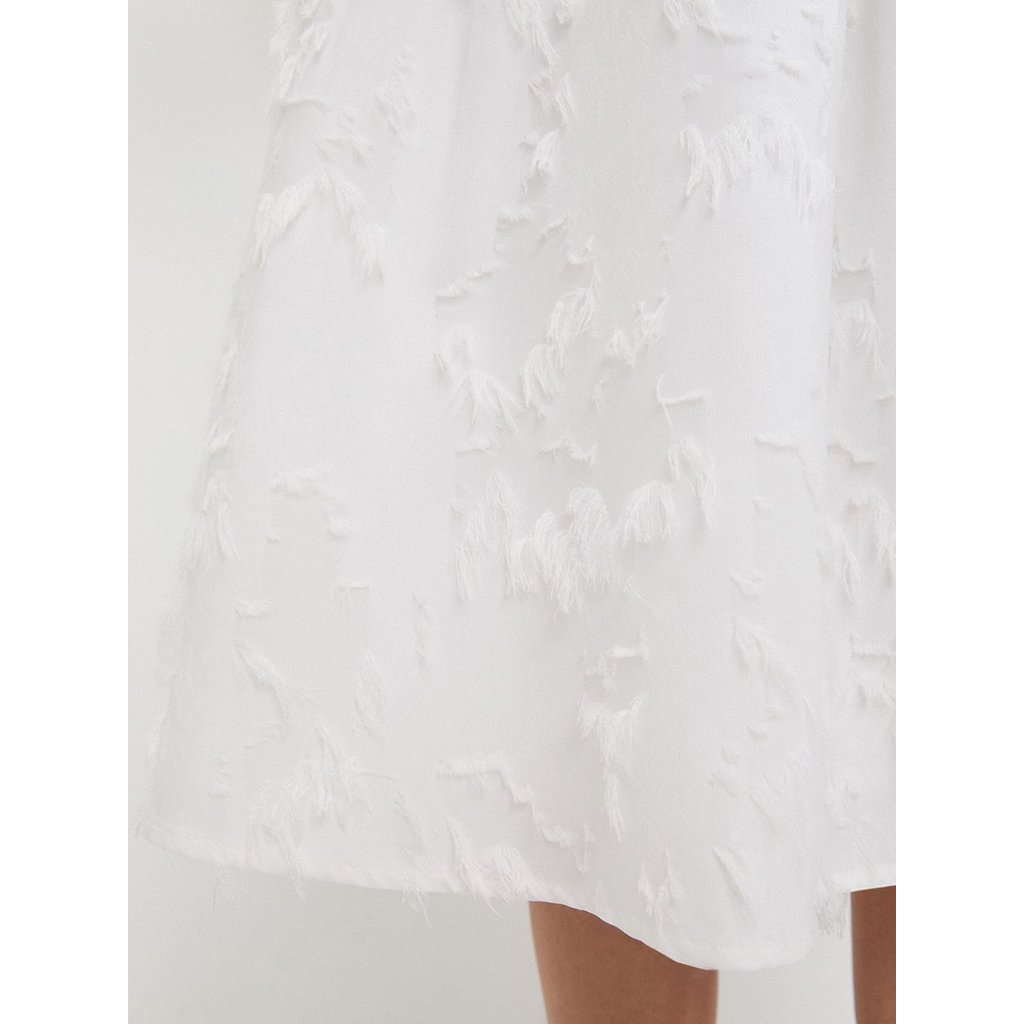 [Pomelo] กระโปรงพลีทแต่งดีเทลรุ่ย / Fringe Detail Pleated Skirt — صورة 5