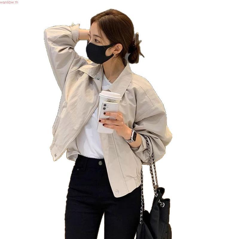 (KOL‘s pick)  เสื้อโค้ทผู้หญิง มีกระดุม มีซิป สีพื้น สไตล์ลำลอง LNA34140 (สีแอปริคอท)