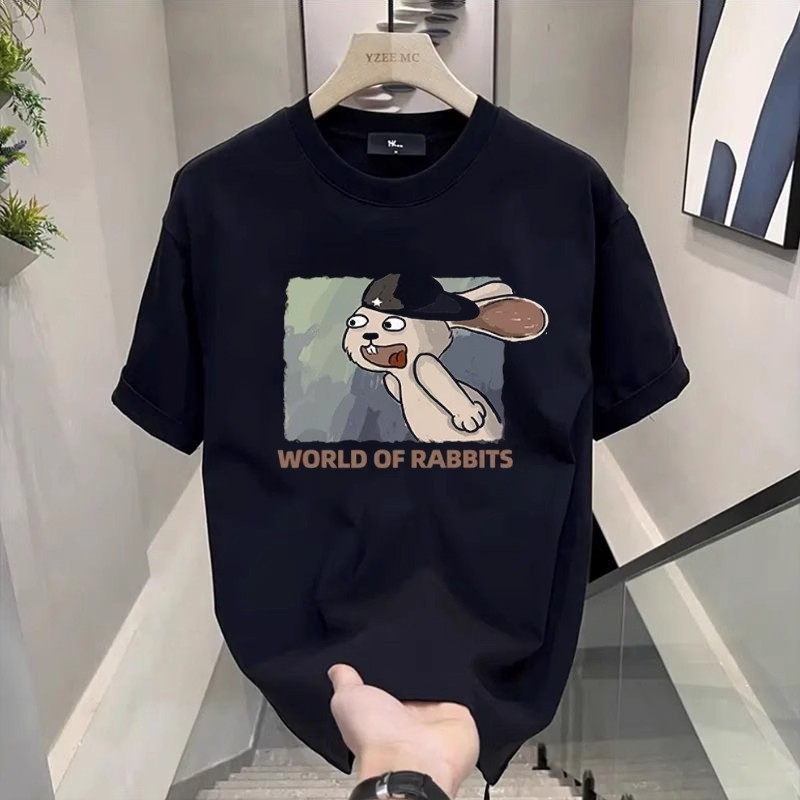 ปลาค็อด 2026ฤดูร้อนสไตล์ใหม่ผ้าฝ้ายแท้แขนสั้นเสื้อยืดถนนสวมใส่อินการออกแบบการพิมพ์ที่ไม่ซ้ําใครรู้สึ