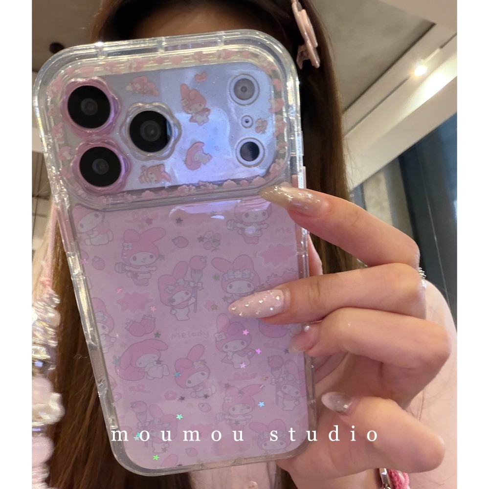 เคส Iphone พรีเมี่ยมเรซิ่น Hard Case Iphone 14 Pro Max Girly Dreamy Melody สายรัดข้อมือสร้อยข้อมือ Iphone 17 Pro Max Thicken Full Body กล้องสําหรับ iPhone 17 16 15 14 13 Pro Max ราคา ถูกที่สุด ดีลบีเคเค แกลเลอรีภาพที่ 4