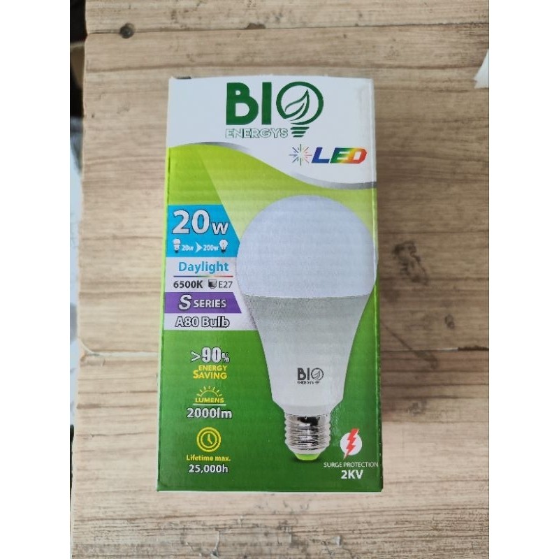 หลอดไฟ LED BIO ENERGYS A80 BLUB ขนาด 20W DAYLIGHT และ Warmwhite