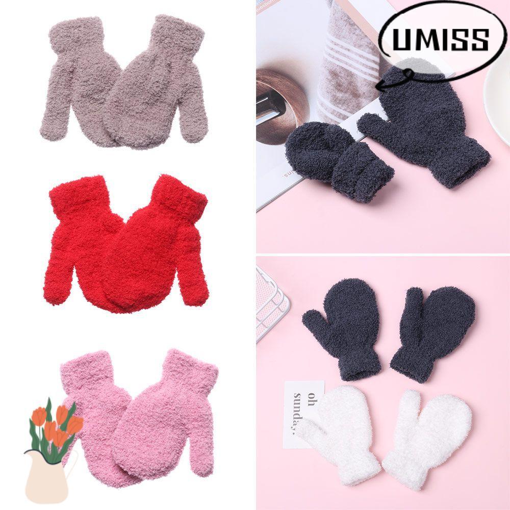 UMISS Kids Gloves Winter Boys Girls 0-4 Years Old Cartoon Baby Full Fingers
