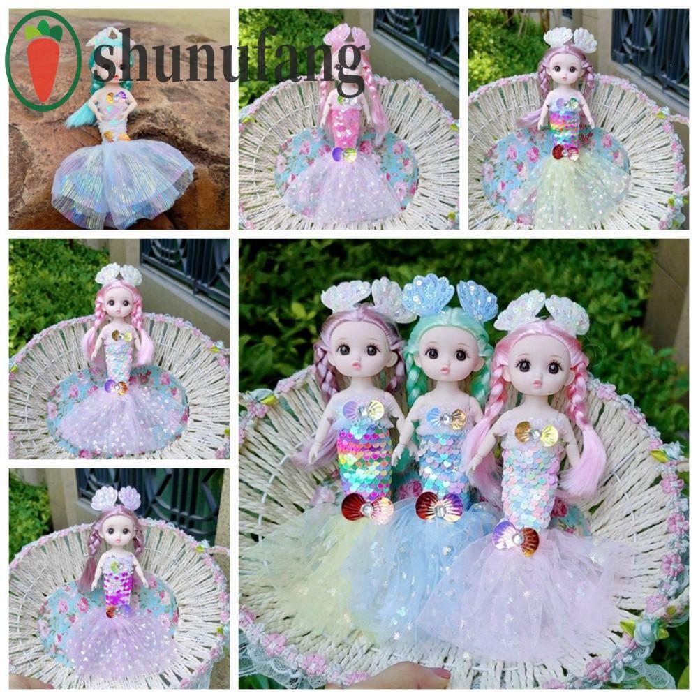 UNUF Bjd ตุ๊กตานางเงือกของเล่น, BJD Mermaid Joint Movable Bjd เจ้าหญิง Mermaid ตุ๊กตา, ตุ๊กตาคอสเพลย