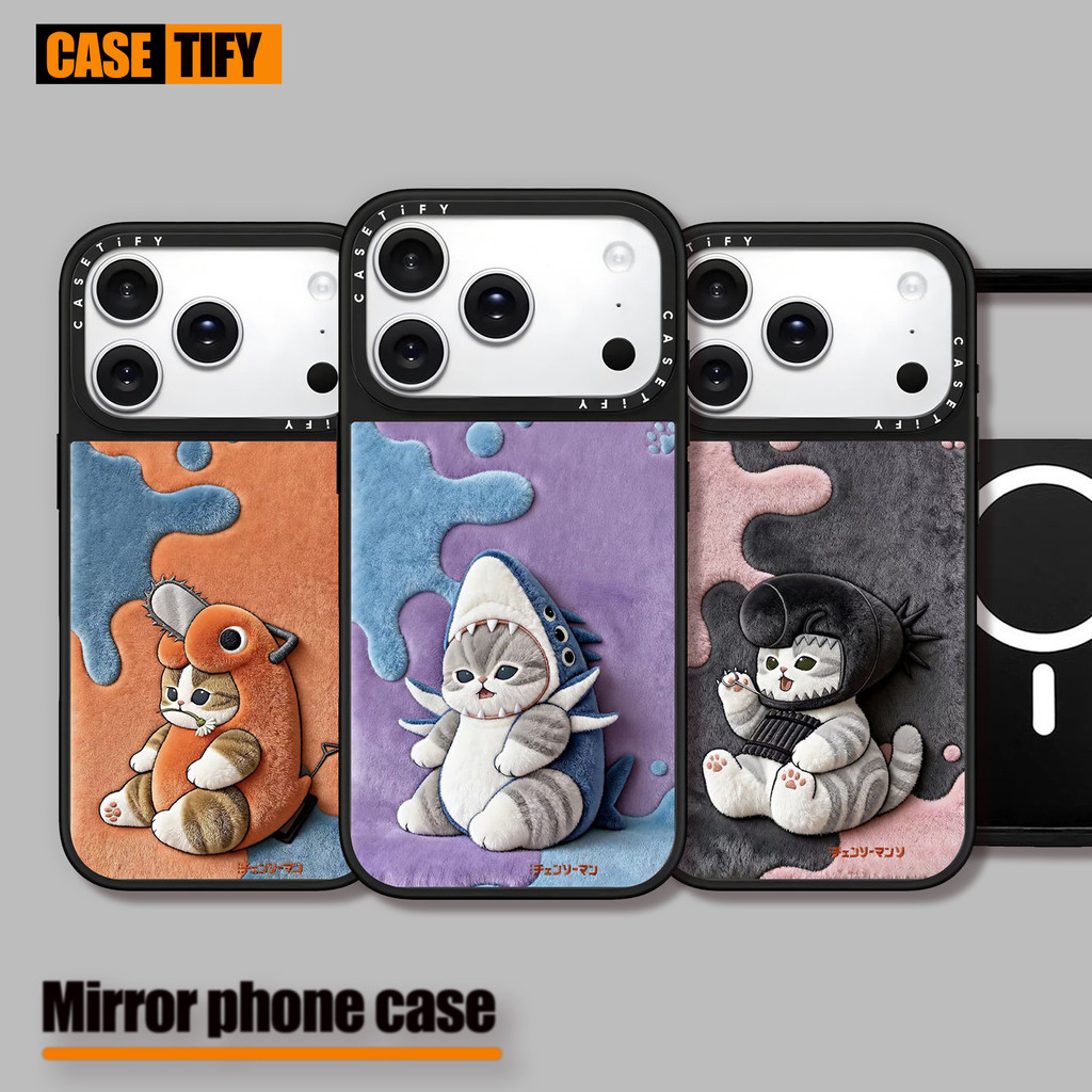 (Non plush)Mofu Cat casetifyเคสโทรศัพท์แม่เหล็กสําหรับiPhone 17 ProMaxกรณีใช้งานร่วมกับiPhone 16 15 