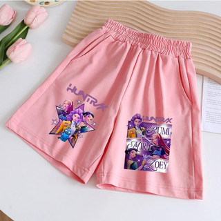 กางเกงขาสั้นเด็กผู้หญิง New Style Demon Hunter K-pop Pattern Shorts เหมาะสําหรับเด็กอายุ 2-14