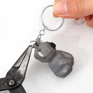 100/200/300PCS พวงกุญแจเปล่าโลหะ - แหวนแยก Keyfob Lobster Clasp Key จี้