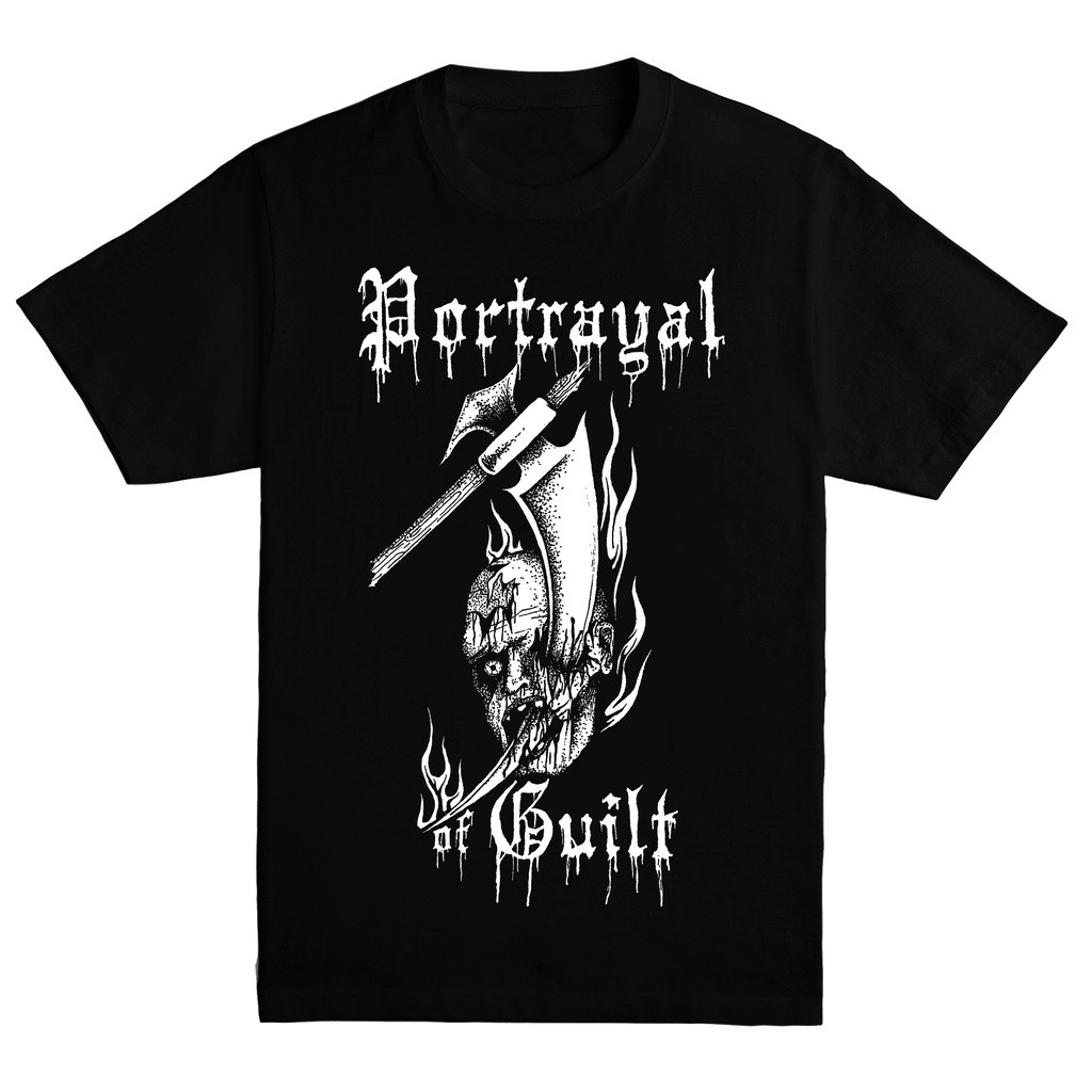 PORTRAYAL OF GUILT Hardcore Punk Sludge Metal Grindcore Tshirt แขนสั้น 100 % ผ้าฝ้ายรอบคอพิมพ์ท้องถิ