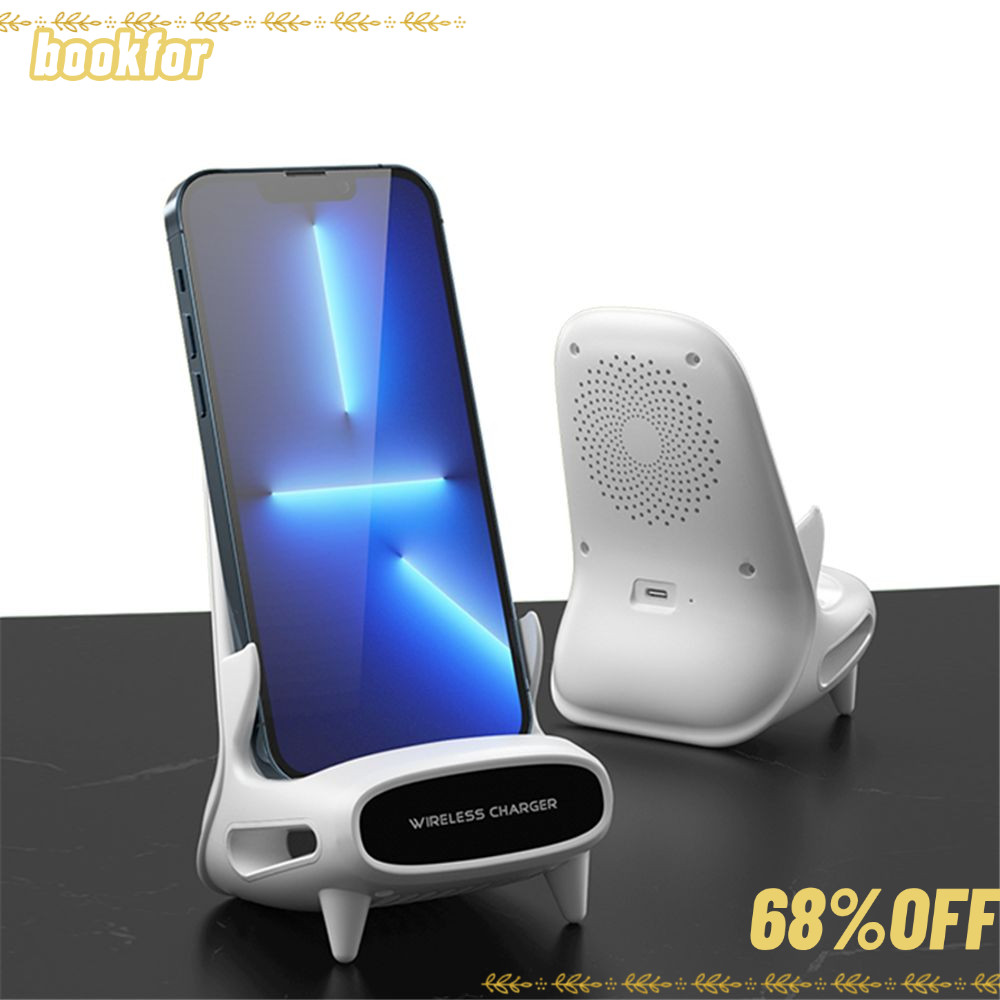 BOOKFOR Phone Wireless Charger Speaker 15W Fast Charger