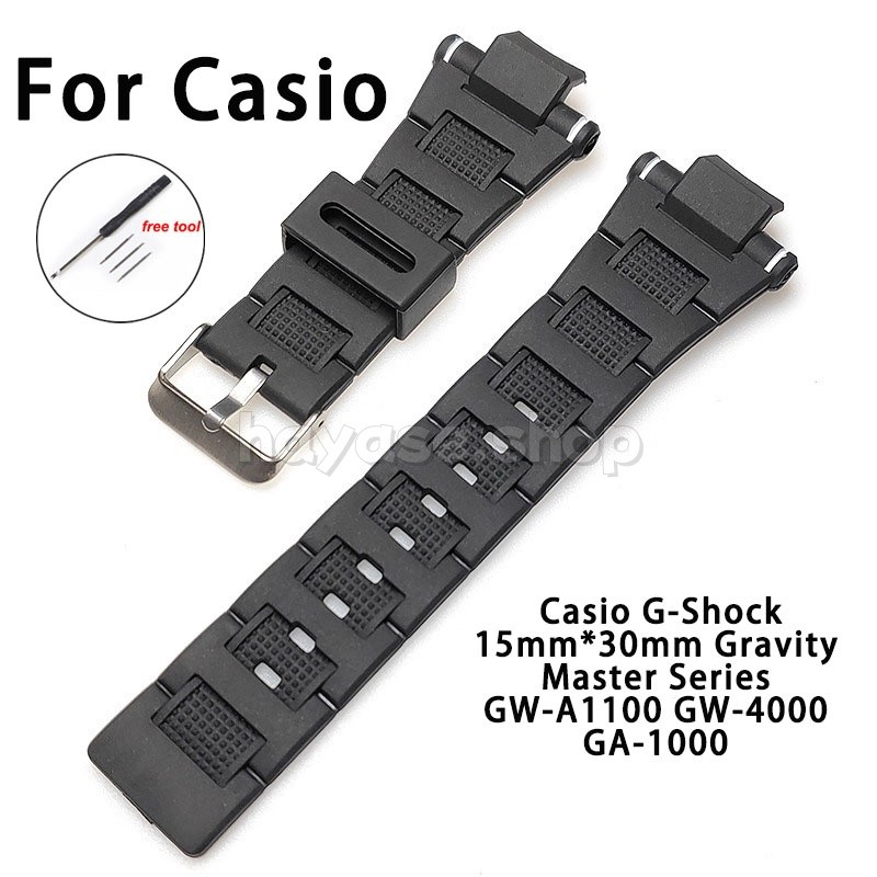 สําหรับ Casio G-Shock 15 มม.*30 มม. Gravity Master Series GW-A1100 ‌GW-4000 ‌กา-1000 สายนาฬิกาข้อมือ